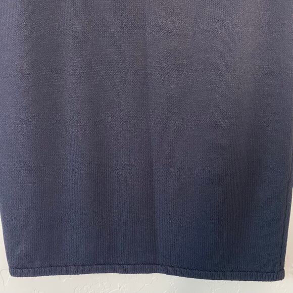 St. John Skene Black Santana Knit Pull On Pencil Skirt Made in USA 8 - Picture 7 of 9